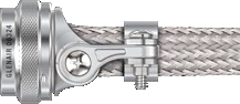Swing-Arm Saddle Clamp, Braid Sock, SST/Aluminum 870A003