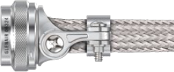 Swing-Arm Saddle Clamp, Braid Sock, SST/Aluminum 870V003