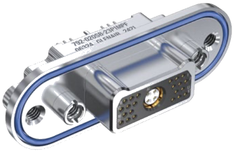 792-020 Panel Mount Quadrax PCB Plug, Straight PC Tails