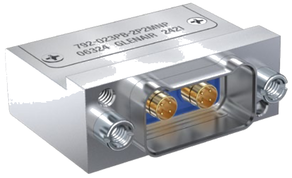 792-023 Quadrax PCB Receptacle, 90 Degree PC Tails