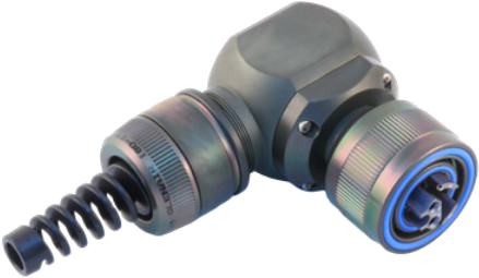 90° Plug Connector, 4-Channel MIL-DTL-83526/16 Type 180-137