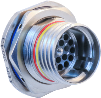 Jam Nut Mount Receptacle Connector, 180-122 (08)
