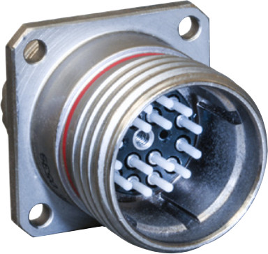 Square Flange Receptacle with Round Holes, 180-122 (H7)