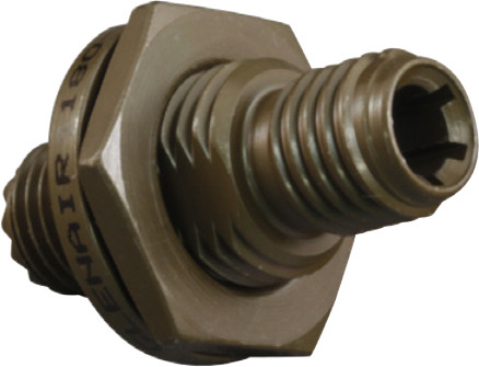 Jam Nut Mount Receptacle Single Channel Connector, Environmental Resistant for 181-002 Rear-Release Pin Termini, 180-071 (-4)