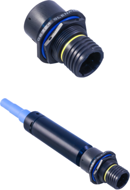 MIL-PRF-28876 Jam Nut Mount Fiber Optic Receptacle Connector for use with MIL-PRF-29504/14 and /15 Termini, M28876/11, M28876/12, M28876/13, M28876/14, Glenair Part Number: 180-040 -04, -14, -24, -34