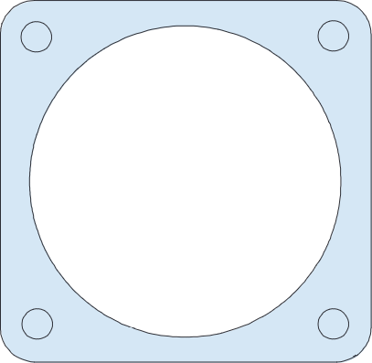 Mounting Gasket for use with MIL-PRF-28876 Connectors, M28840/24