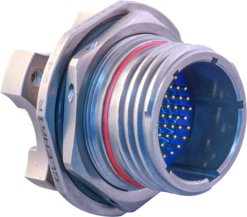 D38999 Series III Type EMI/RFI Filter Dual Flange Jam Nut Receptacle Connector 240-383E