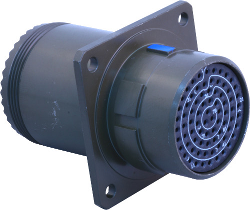 MIL-DTL-38999 Series IV Type Wall Mount Receptacle with Crimp Removable Contacts EMI/RFI Filter 240-384R