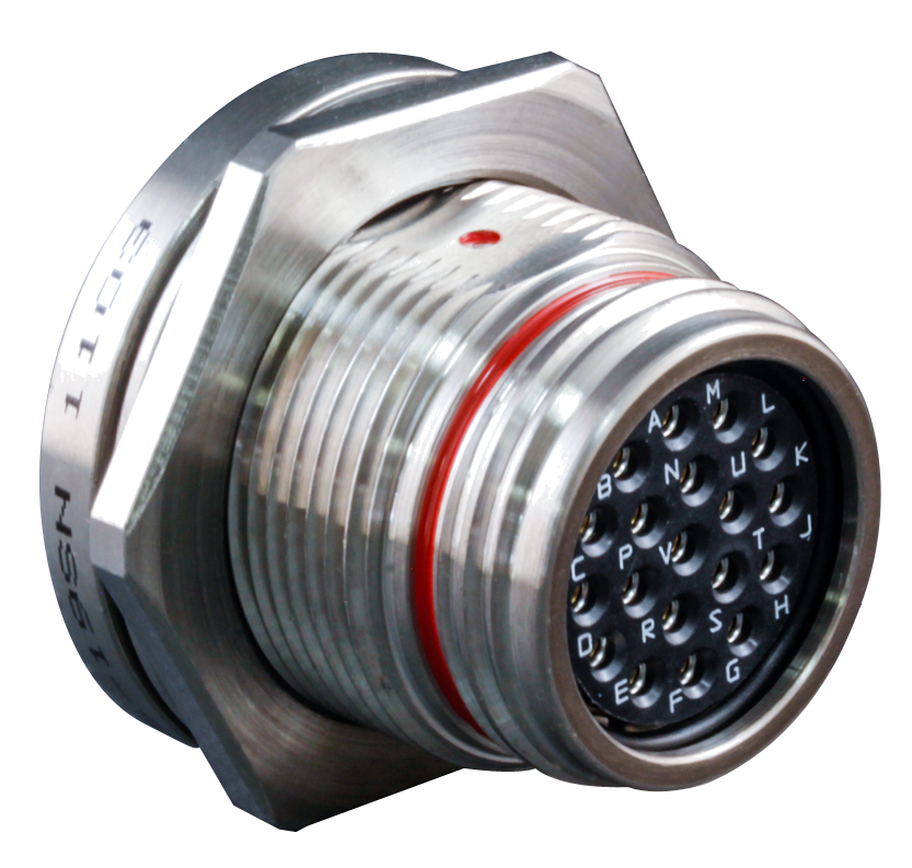 High-Pressure Environmental/Hermetic Jam Nut Receptacle, Rear Box Mount 220-07 and 220-17