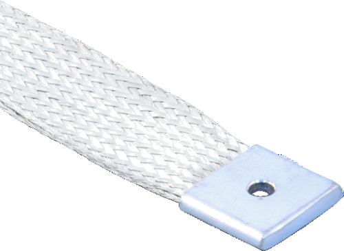 Low-Resistance A-A-59569 Ground and Bond Straps, Silver-Plated Copper Braid 107-102