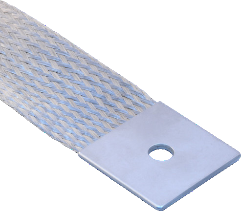 Low-Resistance A-A-59569 Ground and Bond Straps, Nickel-Plated Copper Braid 107-103