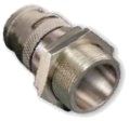 Metal EMI/RFI Environmental Bulkhead Feed-Thru Fitting for Series 72 Annular Convoluted Tubing, 712-852