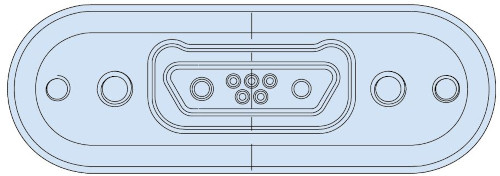 Rear-Panel Mount Hermetic Feedthrough, Pin - Socket Scoop-Proof, 791-070
