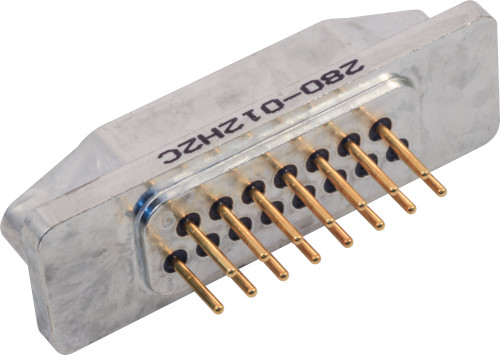 Rear Printed Circuit Board Termination, Glass-Sealed D-Subminiature Connector, 280-012