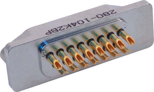 Glass-Sealed D-Subminiature Socket Connector, 280-104