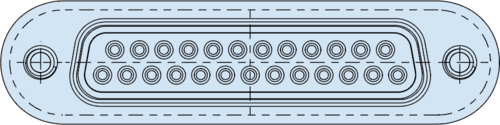 D-Sub Top Flanged Laser Weldable, 287-725