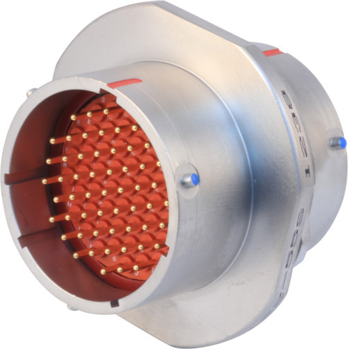 Bayonet Coupling Jam Nut Mount, Pin-Socket Bulkhead Feedthrough Receptacle, 947-292