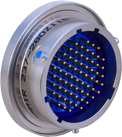 Weld Mount Hermetic Receptacle, MIL-DTL-38999 Series II, 232-100-H8