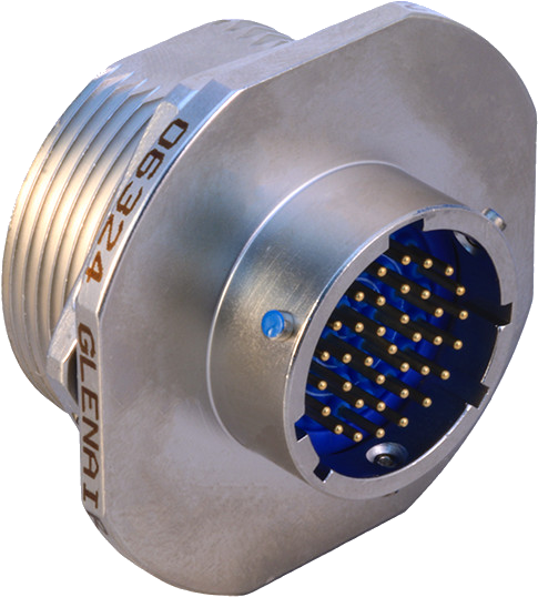 Jam Nut Mount Hermetic Bulkhead Feed-Thru, MIL-DTL-38999 Series II, 232-103-H7