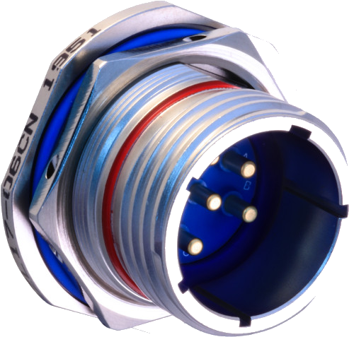 Special Hermetic Jam Nut Mount Receptacle, 237-063