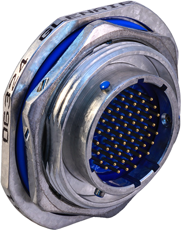 Jam Nut Mount Hermetic Receptacle, MIL-DTL-38999 Series II, MS27477, 232-100-H7