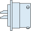 Bayonet Coupling Solder Flange Mount Receptacle with Solder Cup Terminals, 230-024