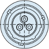 Solder Flange Mount Receptacle with Straight Pin Contacts, 230-026