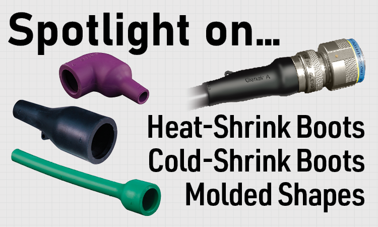 Heat Shrink Boots, Molded Shapes, and Heat Shrink Terminations for Interconnect Cable Environmental Sealing and Strain Relief