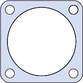 Square Flange Panel Mount Receptacle Sealing Gaskets 10-101949 and 10-101949-S