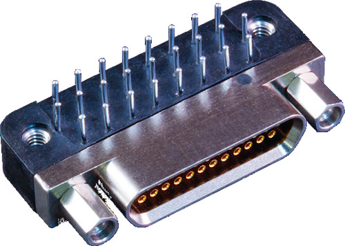 Micro-D Low Profile Metal Shell Connector, Right Angle PCB Termination, Series MLDM