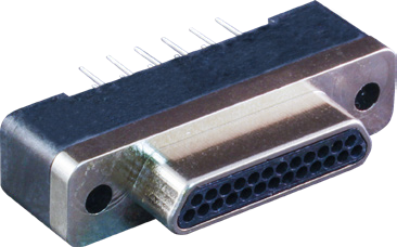 Micro-D Condensed Vertical Board Mount Connector, Series MWDM-CBS