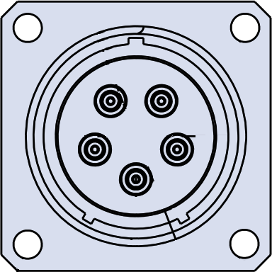 Hermetic, PCB Receptacles with Threaded Standoffs and PC Tail Contacts, 801-125
