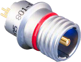 Hermetic Receptacle with Threaded Standoffs and PC Tail Coax Contacts, 801-126