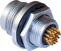 Hermetic Receptacle with Pin or Socket, PC Tail or Solder Cup Contacts, 802-013