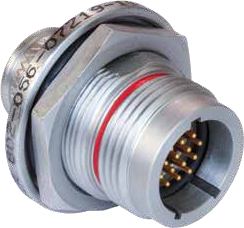Hermetic Receptacle with Integral Banding Porch and Crimp Removable Termination, 802-056