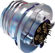 Hermetic PCB Receptacle with Size 12 or 16 Coax Contacts and Threaded Standoffs, 805-132