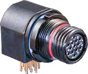 Right Angle Jam-Nut Rear Panel Mount, PCB Receptacle, 801-023