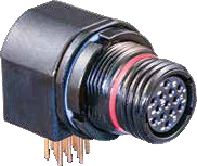 Right Angle Jam-Nut Rear Panel Mount, PCB Receptacle 801-023