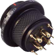 Receptacle with PC Tails, Solder Cups and Ground Pins 804-032