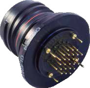 Receptacle with PC Tails, Solder Cups and Ground Pins 805-054