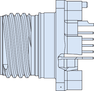 Square Flange PCB Standoff Receptacle, 806-086