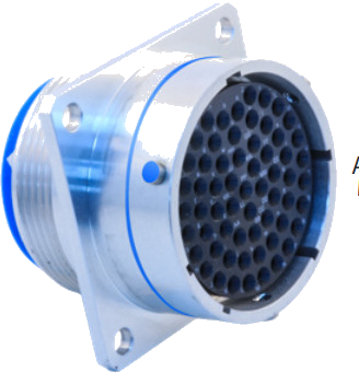 MIL-DTL-26482 Series II Type Bayonet, Narrow-Flange Wall-Mount Receptacle, 260-002-70