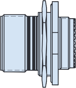 Jam Nut Environmental Receptacle Connector, 233-105-07