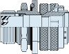 Jam Nut Mount Hermetic Plug/Receptacle Bulkhead Feed-Thru, 233-103-H9