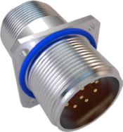 Environmental Bulkhead Feed-Thru, Square Flange Mount, MIL-DTL-5015 Series III Type 253-500