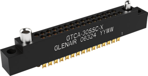 Straight PCB Connector with Solder Cup Terminated Socket Contacts and Mounting Ears GTCA-SC