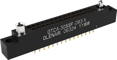 Straight PCB Flex Vertical Mount Connector with Socket Contacts and Mounting Ears GTCA-SF