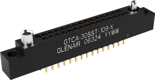Straight PCB Vertical Mount Connector with Socket Contacts and Mounting Ears GTCA-ST