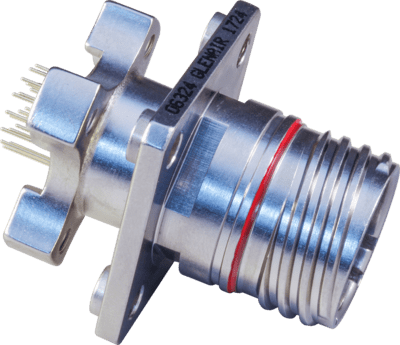 D38999 Hermetic Dual Flange Receptacles, High-Speed PCB Contacts Series III Type, 233-268