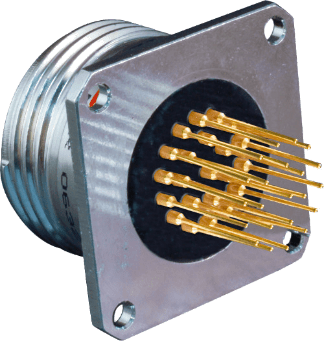 Sealed PCB Receptacle with Stepped Contacts, D38999 Type 233-208
